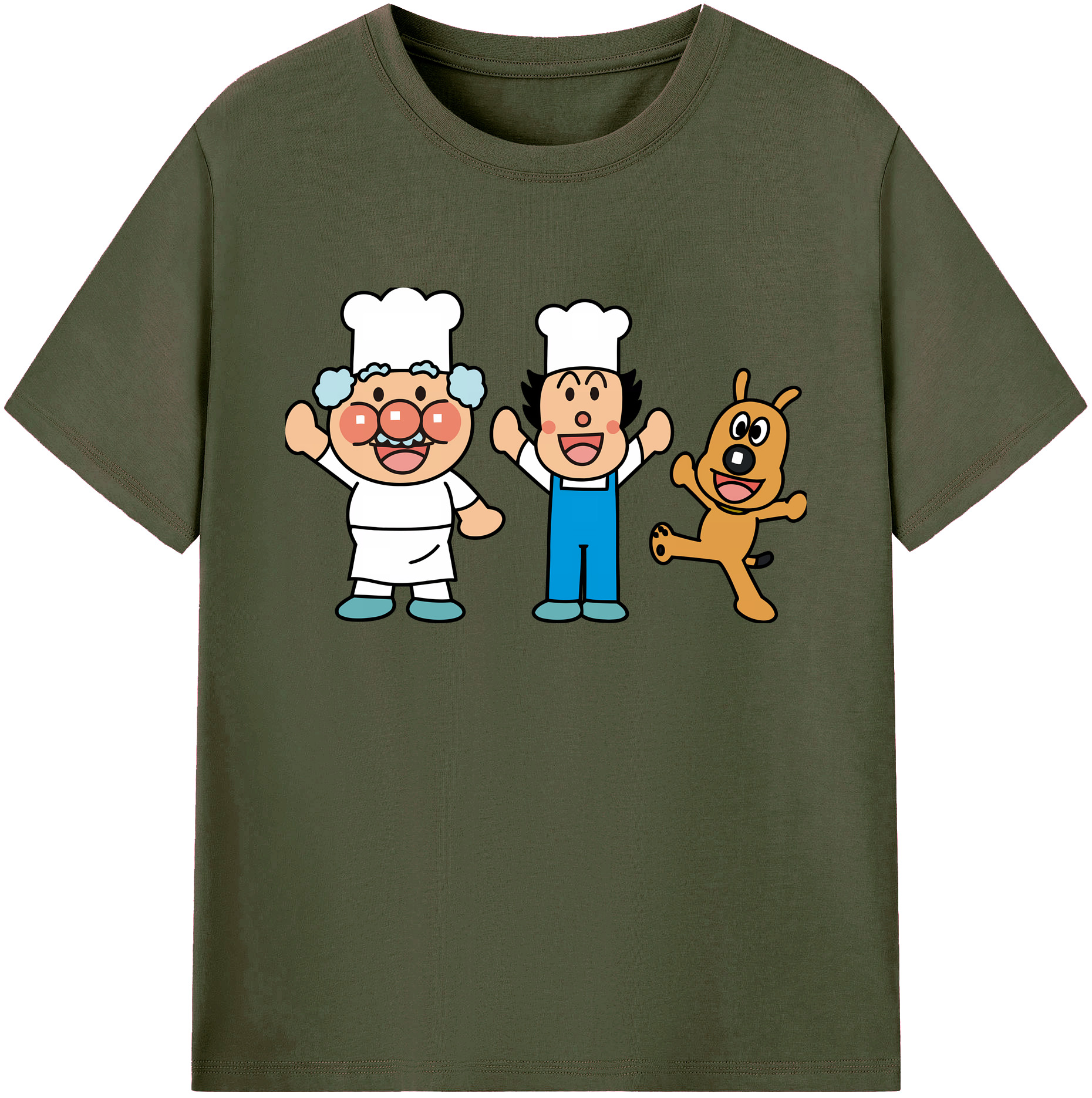 （画像用） アンパンマン Anpanman 綿100％ メンズ半袖Tシャツ｜肌触りやわらか＆通気性